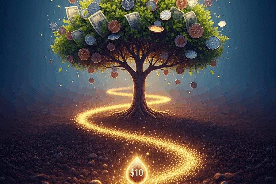 How to invest $10 to earn thousands