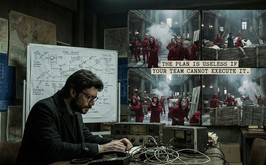 The ‘Money Heist’ Method: 5 Project Management Lessons The Professor Would Apply with GGyess