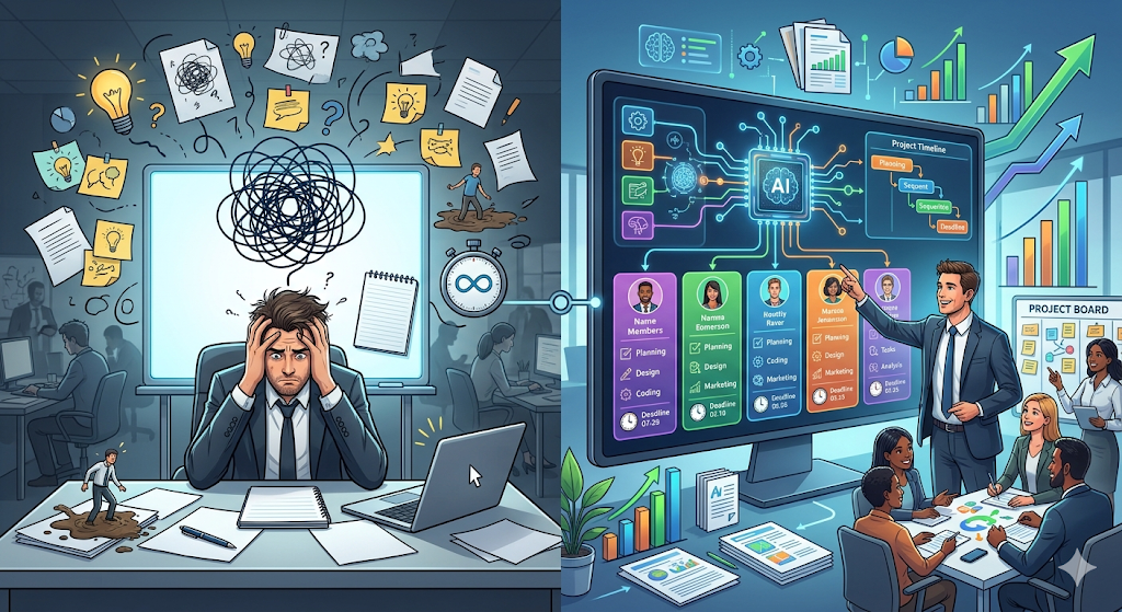How to Eliminate the Blank Page Syndrome in Project Planning with AI
