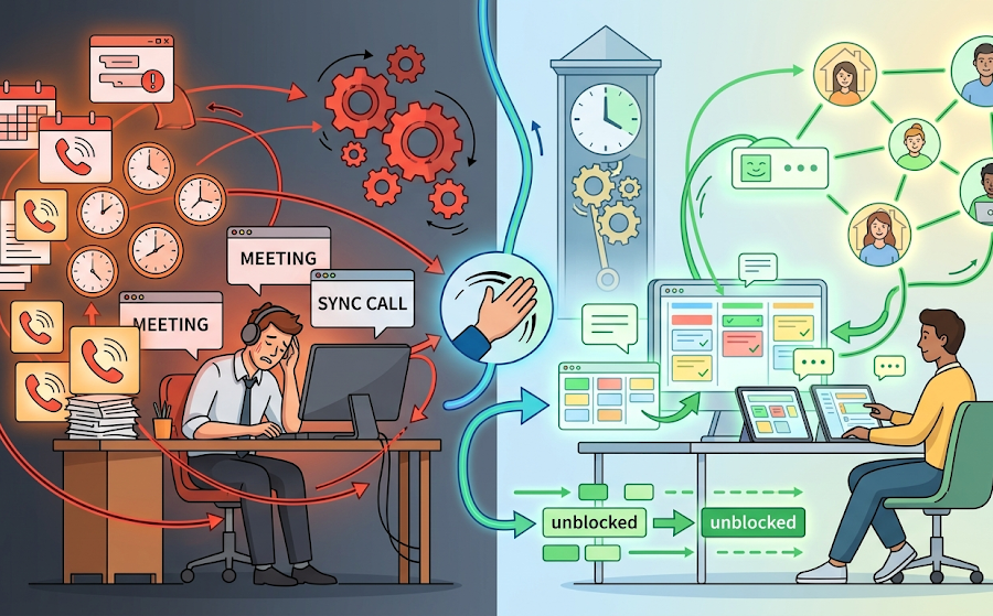 Asynchronous Synchronization: How to Eliminate “Meetingitis” and Accelerate Your Team Management