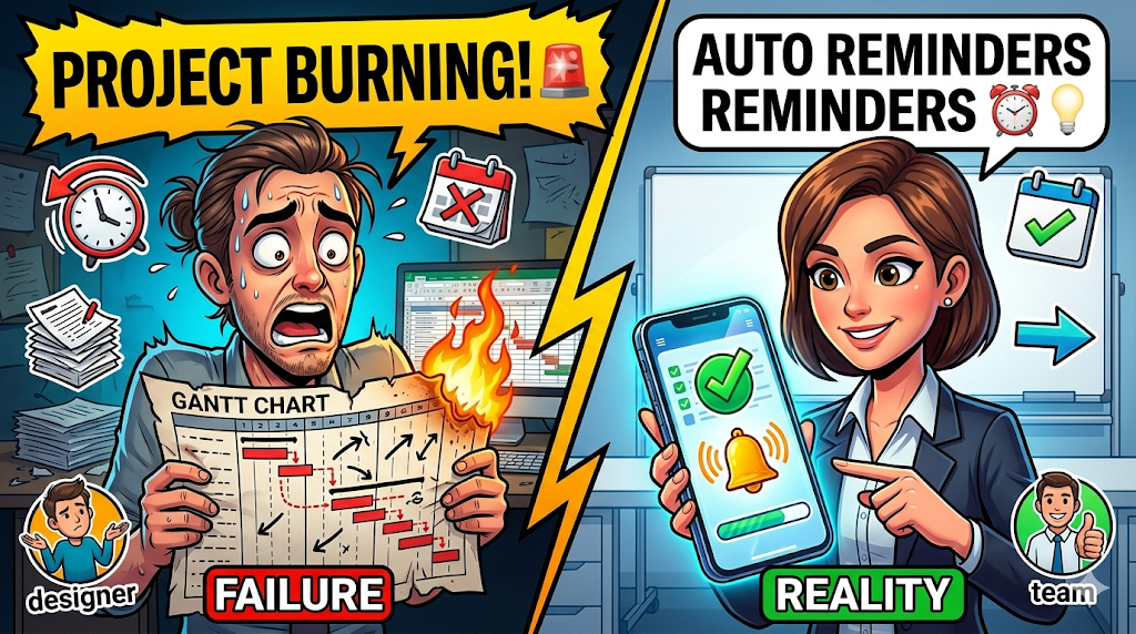 Schedules vs. Reality: Why your Gantt Chart fails if it’s not tied to automated reminders